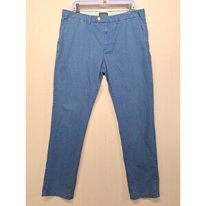 Scotch & Soda Stuart Pants Mens 36x32 Blue Slim Fit Chino Cotton Stretch